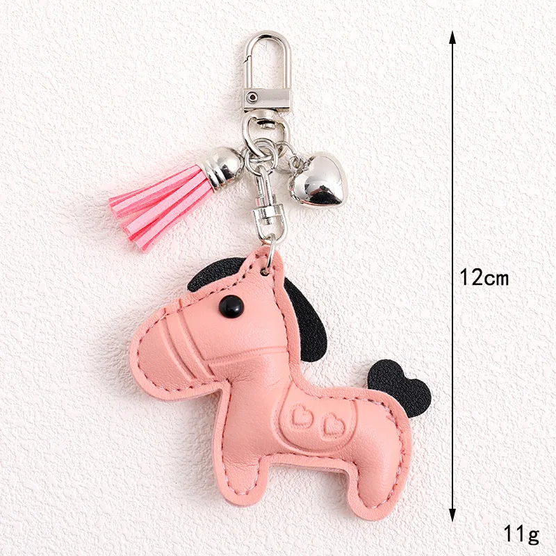 Llavero infantil de pony en cuero para niños