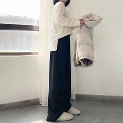 Pantalón premamá de velludo grueso y cálido – Tiro alto para invierno