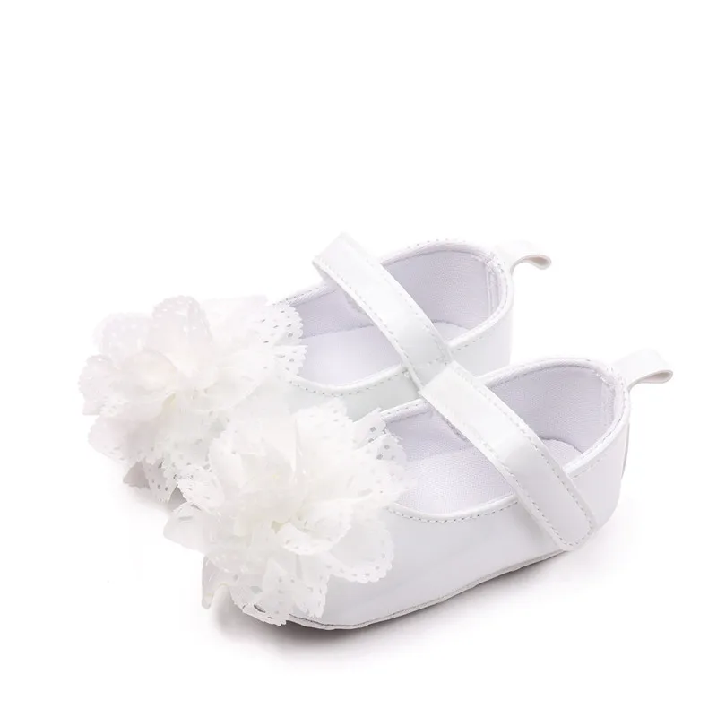 2025 nuevos zapatos planos para bebé, bonitos zapatos de princesa con flores para niñas, suela suave, cuna de PU para recién nacidos, primeros caminantes - imagen 5