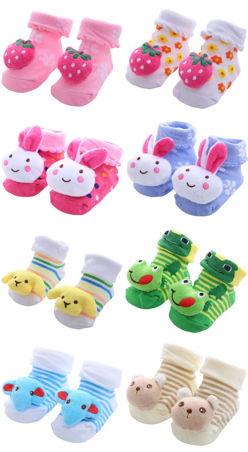 Calcetines antideslizantes conejito bebé – Estilo floral primavera - imagen 4