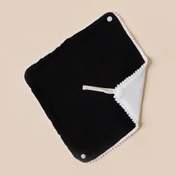 Babero triangular de algodón absorbente con volantes para bebé