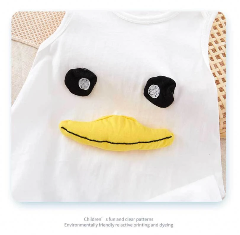 Mono infantil de verano para niños y niñas, mono sin mangas, ropa para niños, pelele bonito de dibujos animados de 1-3-6-9M - imagen 3