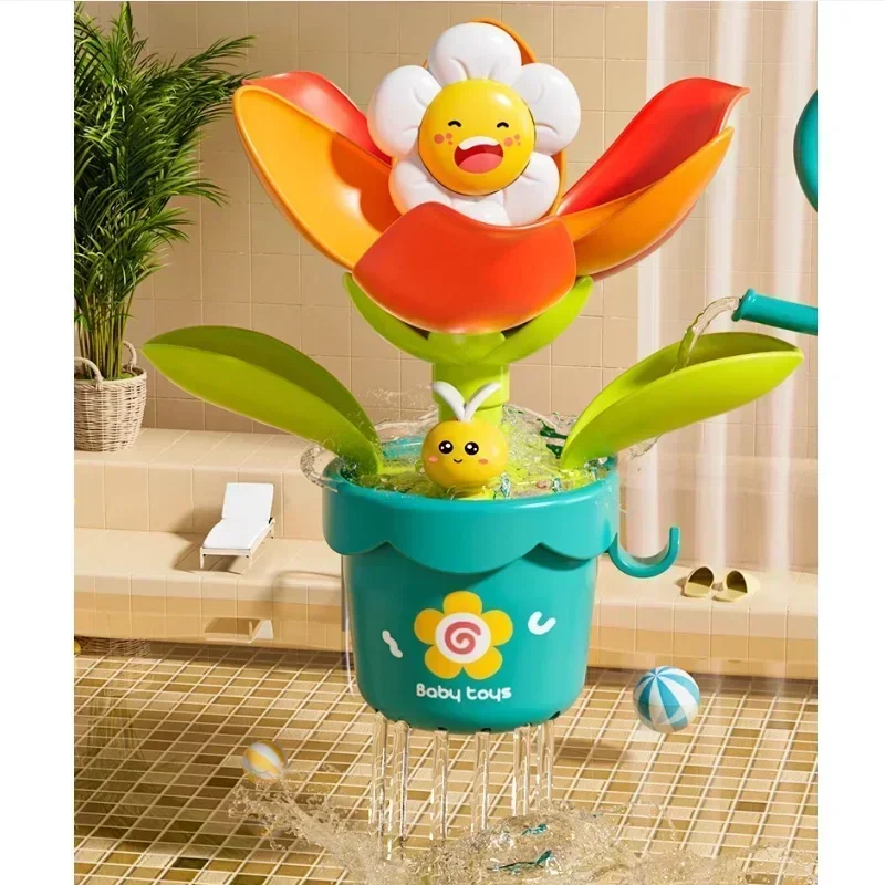 Divertido juego de agua para niños, juguete de baño, girasol, ducha de baño, rociador de agua, juguete para bañera, rociador de agua divertido, juguete para regalo - imagen 4