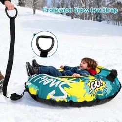Kenpuaz Tubo de nieve inflable de seguridad para niños azul y rojo