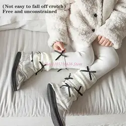 R6FD Guantes de invierno para niñas – Bowknot elástico y cálidos