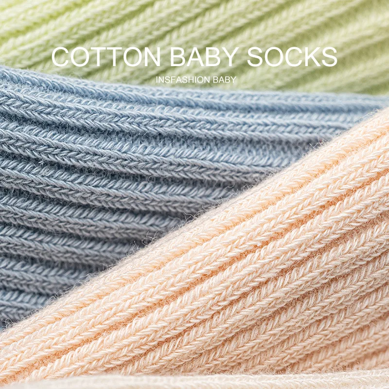Calcetines para bebé recién nacido, calcetines tejidos de algodón suave con adornos de Color caramelo, calcetines con volantes para cuna media, punta sin costuras, antideslizantes para bebés pequeños - imagen 5