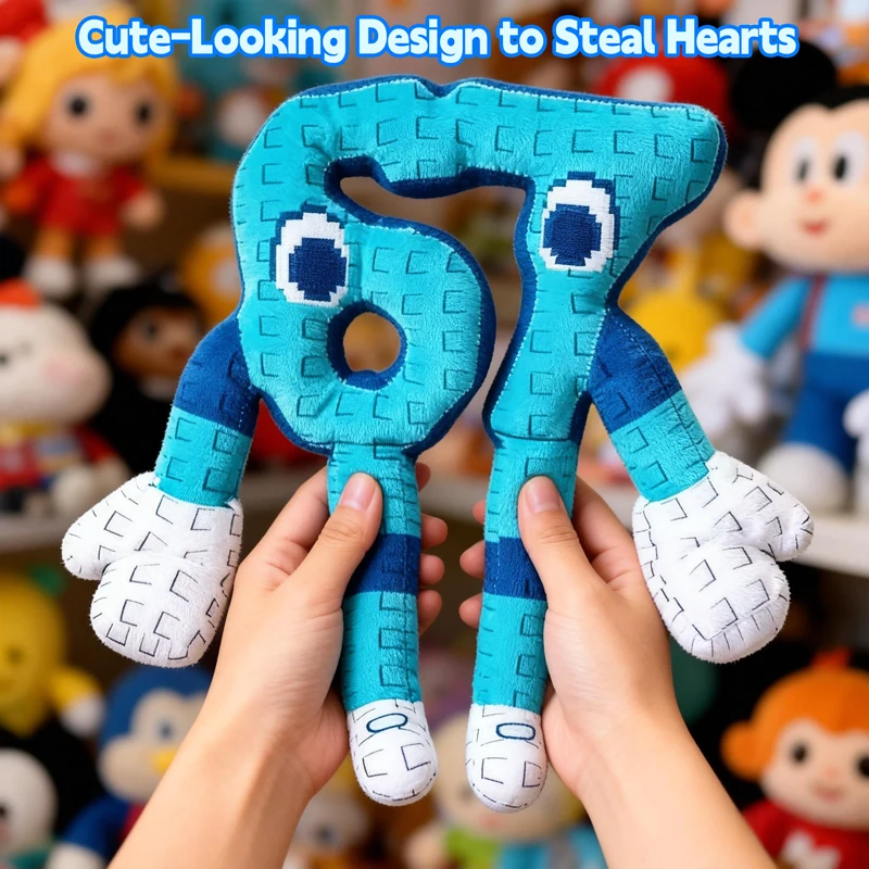 2026 Juguete de peluche de anime Robar A Brainrot Plushies - Azul No. 67 lindos juegos de muñecos de peluche que rodean el regalo de cumpleaños de Navidad para niños - imagen 3