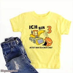 Camiseta con excavadora para niños – Estilo divertido