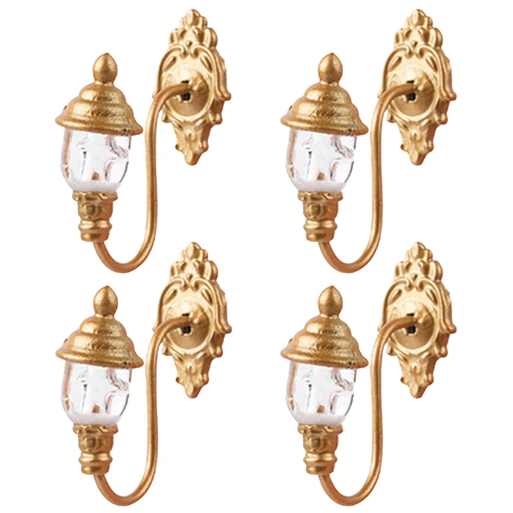 4 Uds. Material de luz Solar de pared Mini lámpara Artificial exterior Patio mesa de arena materiales de construcción