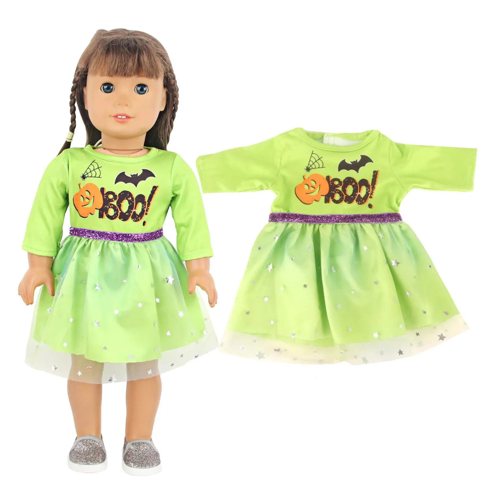 18 inch Doll Clothes Halloween Doll Costume, Party Dress, Doll Accessories for