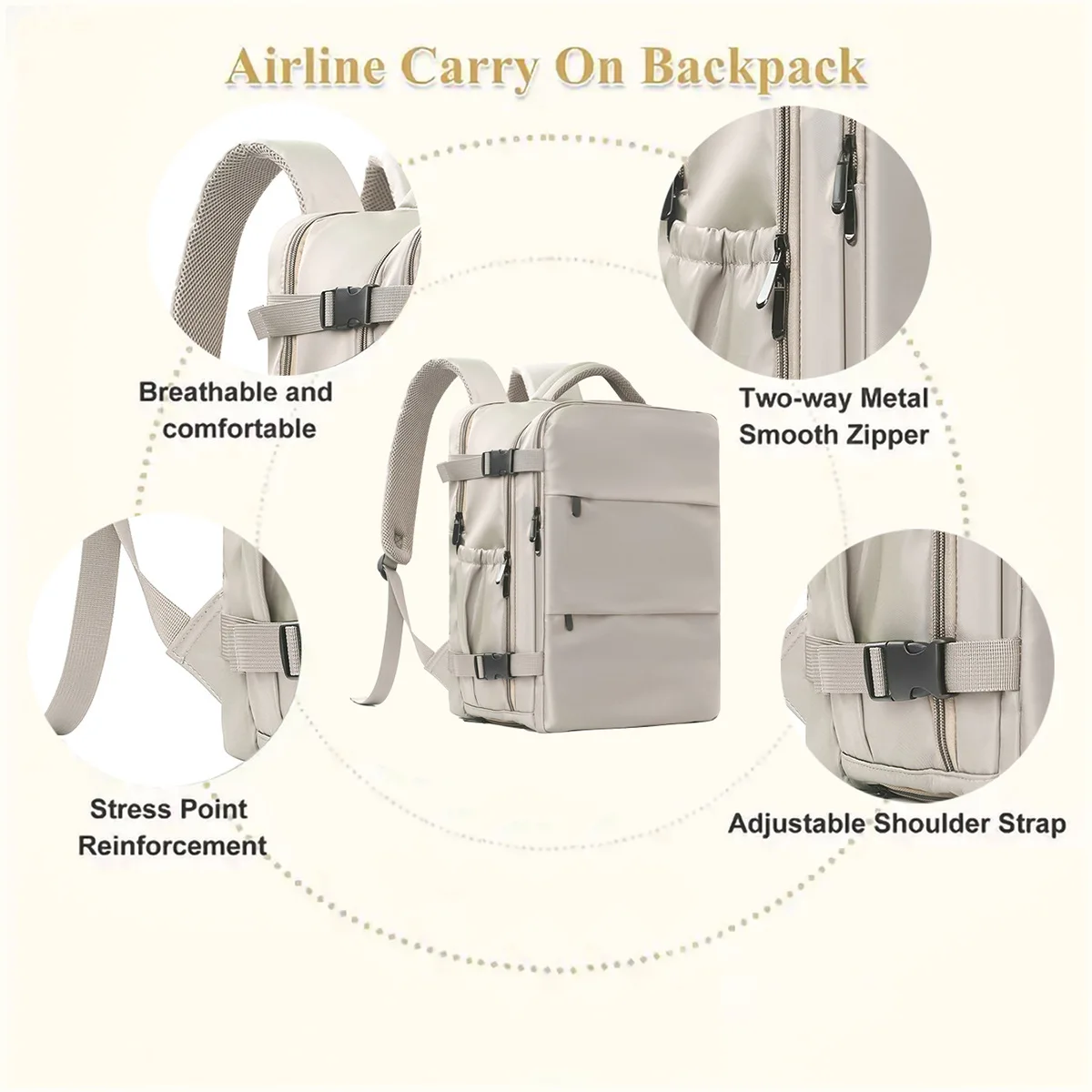 Mochila impermeable gran capacidad con compartimento húmedo y seco - imagen 5
