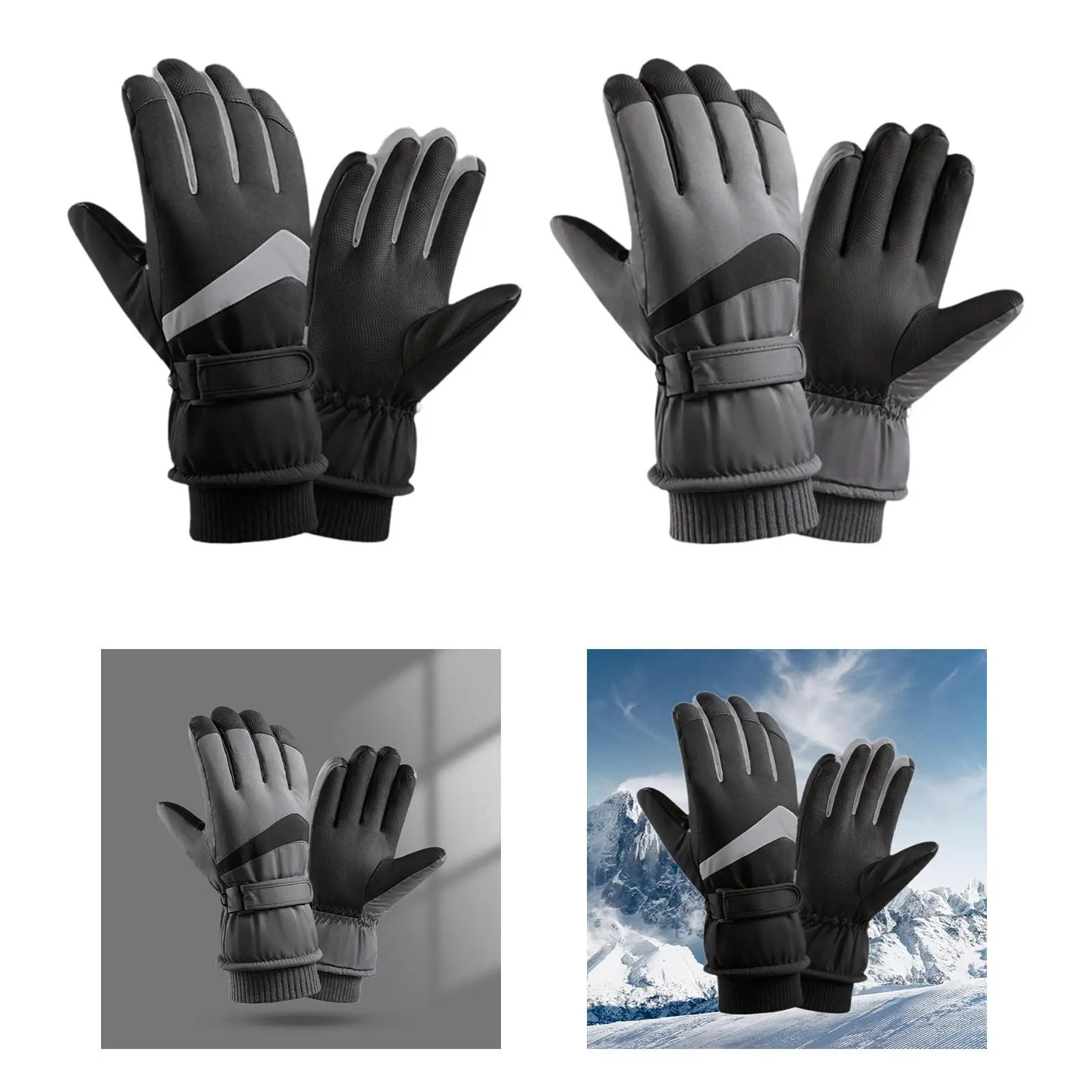 Winter Warm Gloves Thermal Mittens Bicycle Gloves Soft Thicken Waterproof Skiing