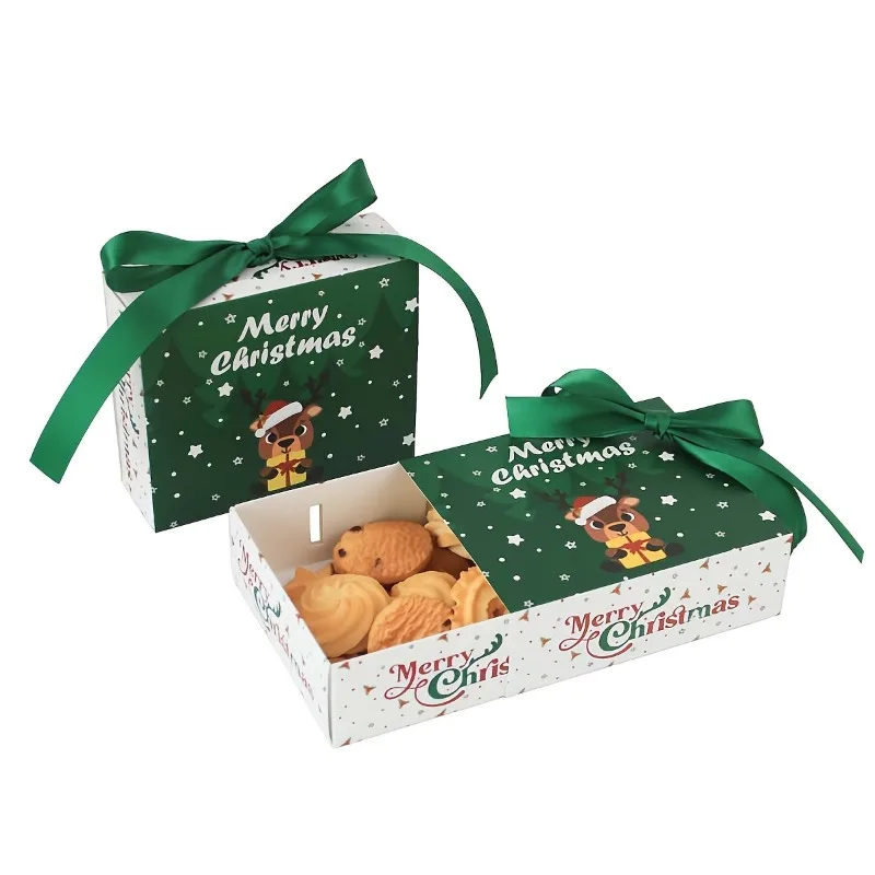 Caja de regalo de dulces de estrella de caramelo de Navidad, decoraciones navideñas, suministros de negocios, 10 piezas - imagen 2