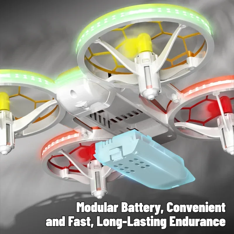 Jjrc H127 Mini Drone Rc nuevo Ufo giratorio volador Control remoto resistente Drones de carreras con colorido Led Drone luz juguetes regalos - imagen 2