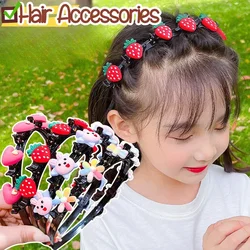 Diadema de flores fresa para niña – Hecho a mano