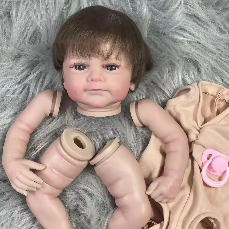 Muñeca realista Sanya con ojos azules y cabello transplantado - imagen 2