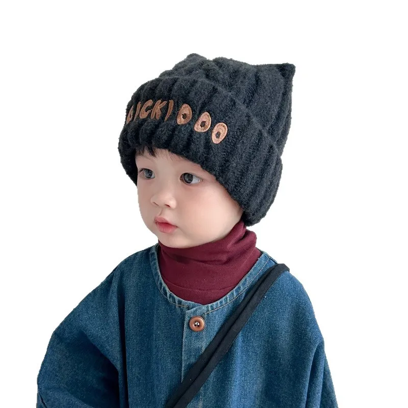 Gorro térmico de punto con orejas animales bordado para escolares - imagen 4