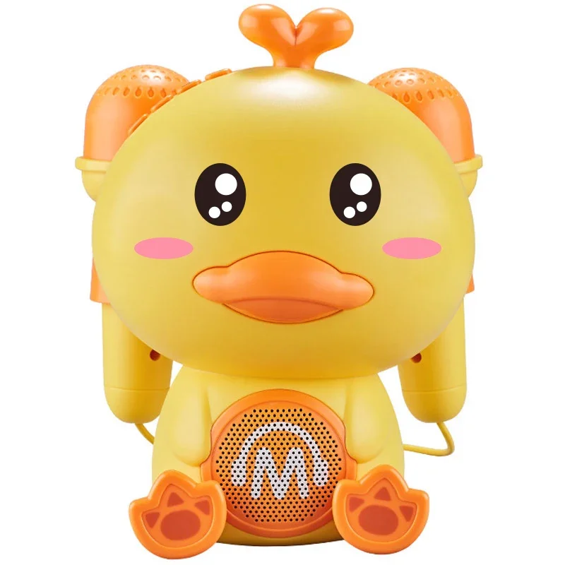 Altavoz Bluetooth de pato Kawaii, reproductor de música inalámbrico de dibujos animados de Anime, micrófono portátil de escritorio, juguetes educativos de carga, regalos para niños