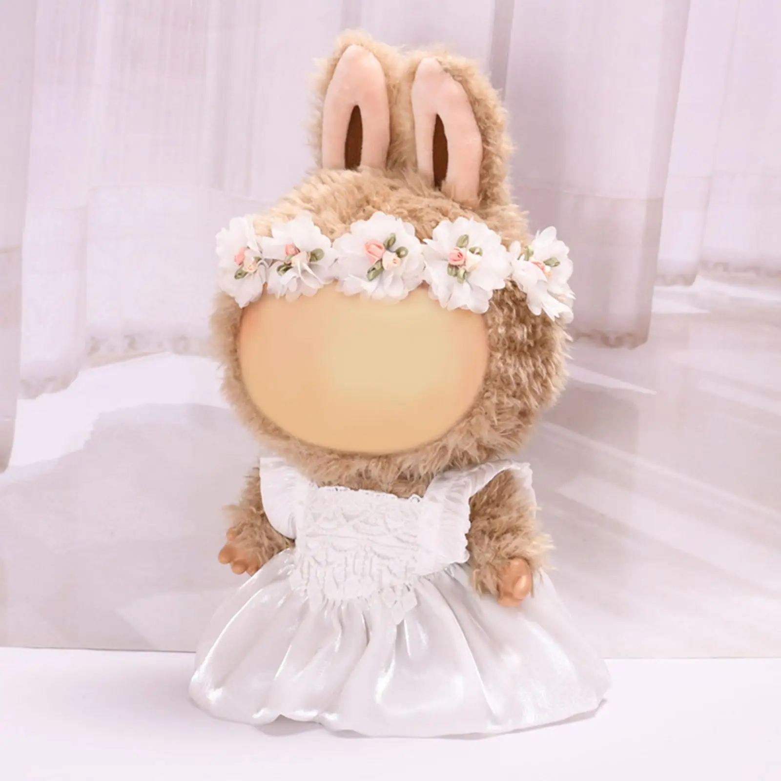 Plush Doll Dress Make Your Own Dolls Fashion Costumes Clothing with Headband Dress up for Hands on Imagination 14.96inch Doll