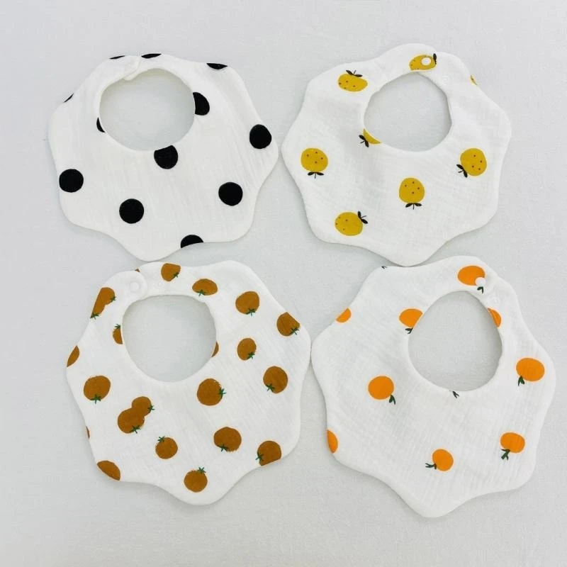 Babero con estampado para recién nacidos M76C, Baberos impermeables para bebé, paño grueso para eructar infantil género - imagen 2