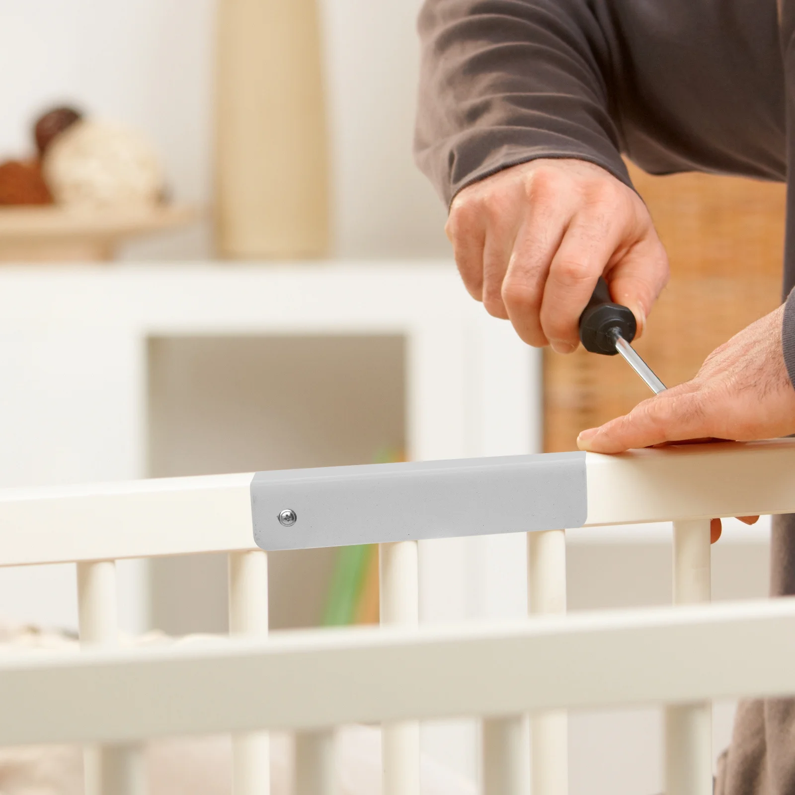 Hardware de ranura de refuerzo en forma de U para puerta de bebé, piezas de repuesto para puerta de seguridad infantil, accesorios de soporte para puerta de mascotas estables, 4 Uds. - imagen 4