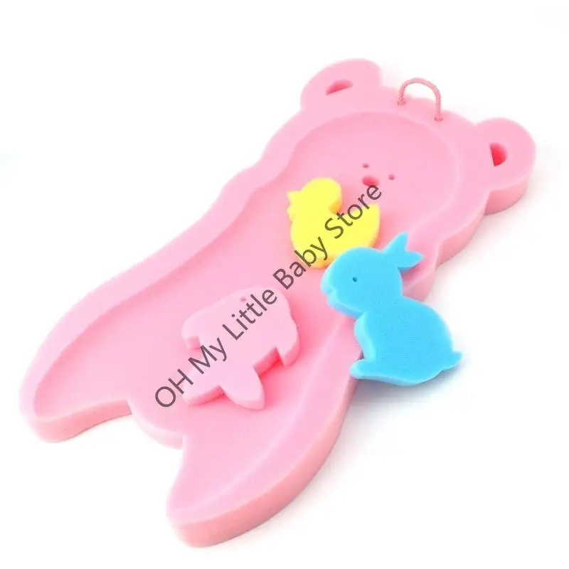 M76C cojín para baño para recién nacido, esponja para baño infantil, alfombra baño antideslizante para niños pequeños y - imagen 4