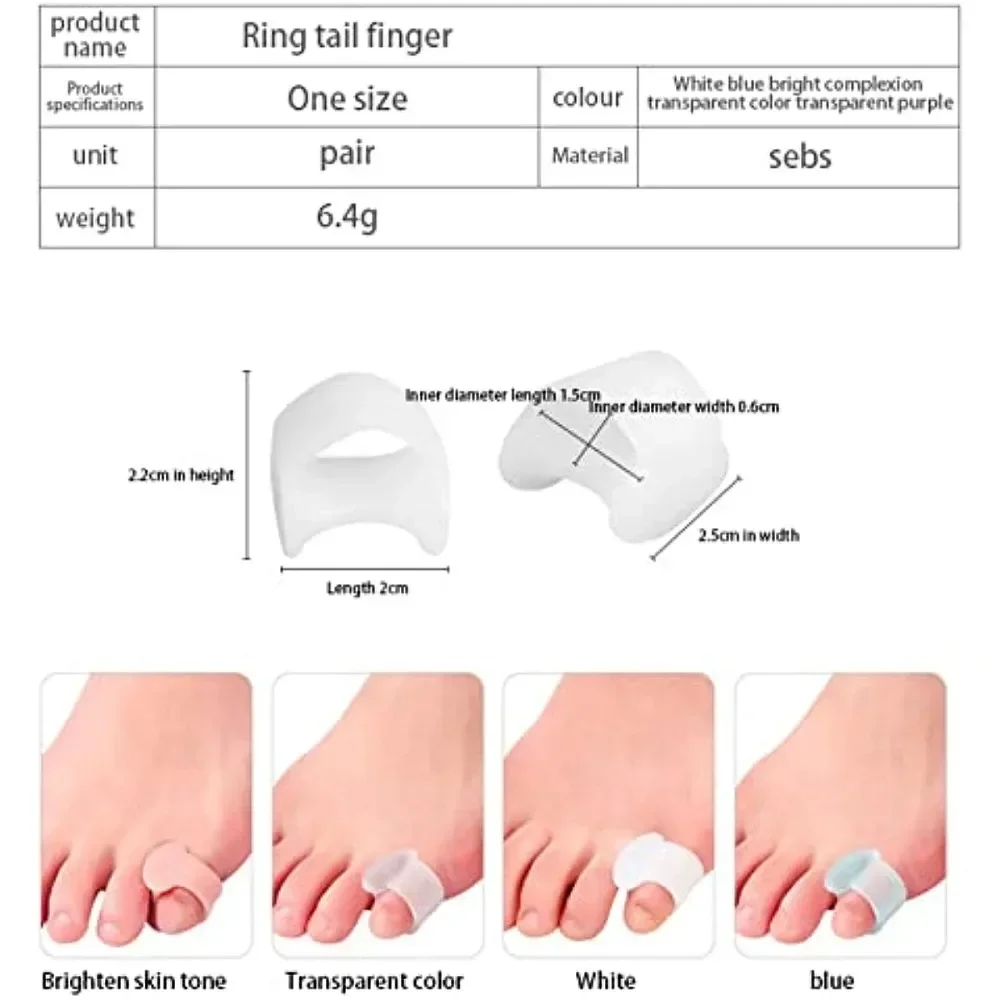 Separador de dedos y pies, Protector de Gel para el cuidado del dedo del pie, 2 uds., ortopédico de silicona para juanete, Corrector de Hallux Valgus, espaciador de pedicura, Yoga - imagen 3