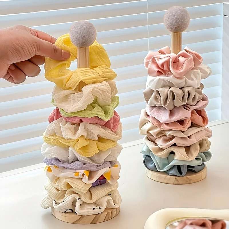 Organizador de pelo infantil multicapa de madera para gomas y clips - imagen 4