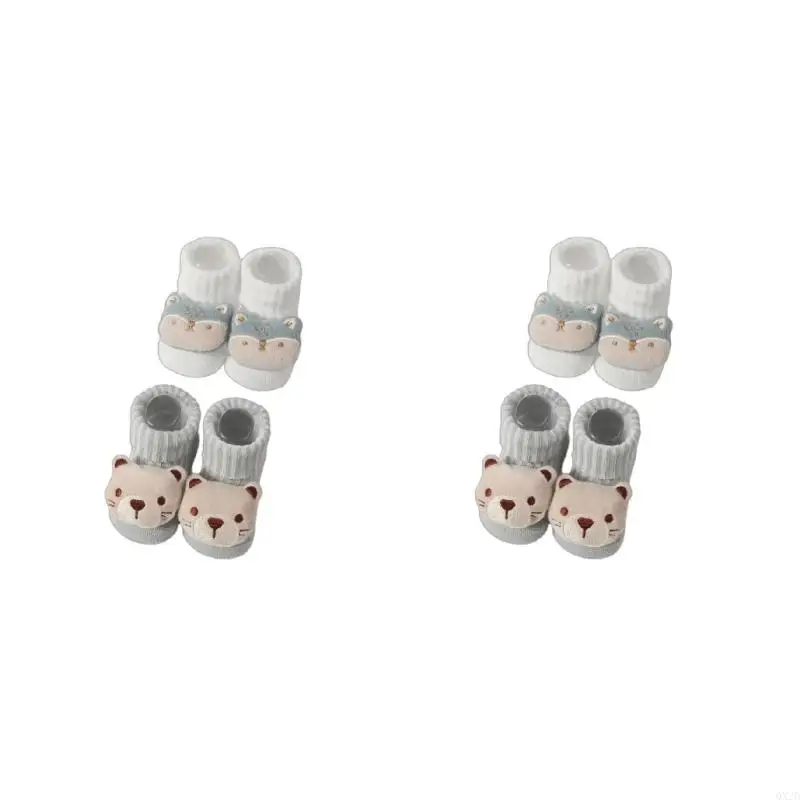 Calcetines de algodón con diseños de animales para niños – Cálidos y transpirables