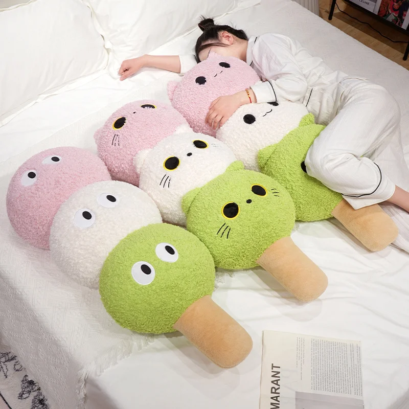 Peluche Tanghulu para gatos – Almohada larga con cara bordada - imagen 2