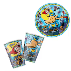 Perro hombre plato servilleta tazas perro hombre suministros de fiesta globos niños decoración de fiesta de cumpleaños Baby Shower niña chico suministros de cumpleaños