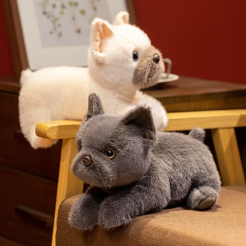 Peluche bulldog suave para bebés – Muñeco de perro esponjoso - imagen 5