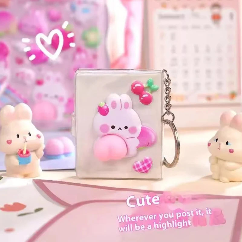 1 hoja de pegatinas en relieve 3D creativas, bonitos dibujos de conejo, oso, gato, patrones, funda de teléfono, Material decorativo de ordenador, parche en relieve ZYF - imagen 5