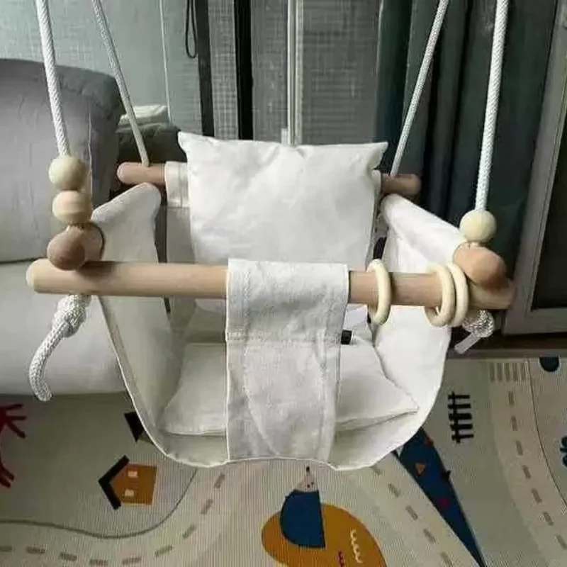 Columpio pequeño de lona para bebé, columpio para el hogar, Columpio de tela para jardín al aire libre, entretenimiento para niños - imagen 4