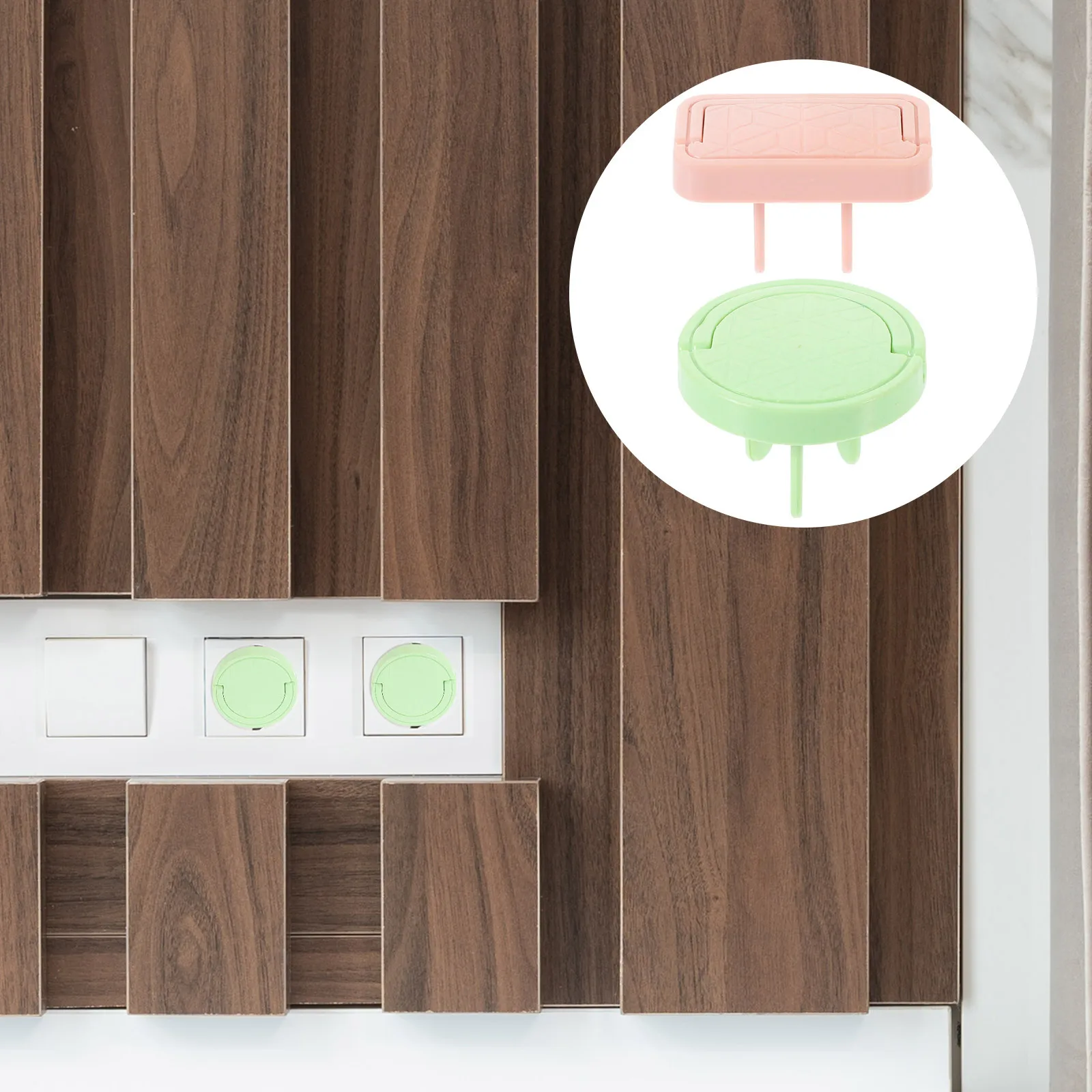 8 Uds. Cubiertas protectoras para enchufe, toma de corriente a prueba de bebés, cubierta de seguridad para toma de corriente a prueba de niños, cubiertas para toma de corriente para uso doméstico - imagen 4