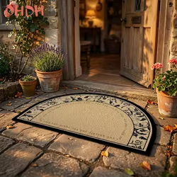 Alfombra vintage floral antideslizante para dormitorio infantil
