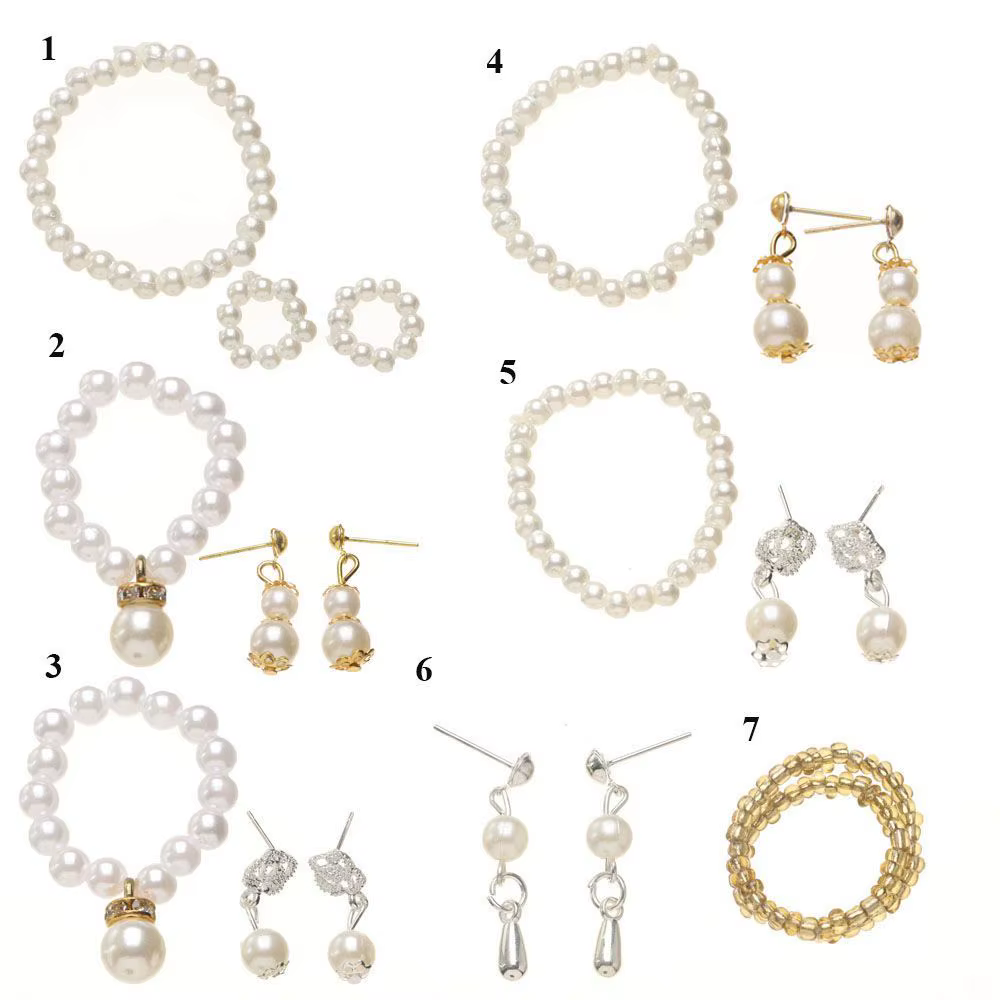 Juego de bisutería para muñecas: collar, pulsera y pendientes - imagen 4