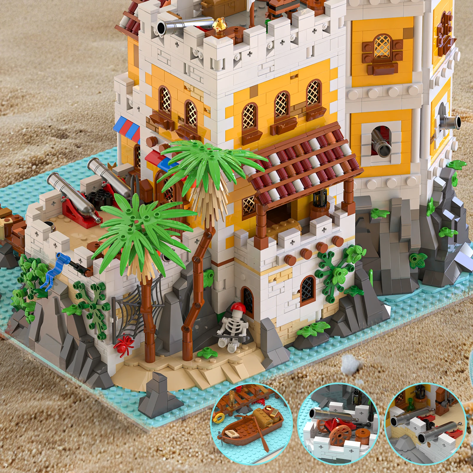 Bloques de construcción Fortaleza Sierra Madre – Castillo pirata con luz - imagen 5