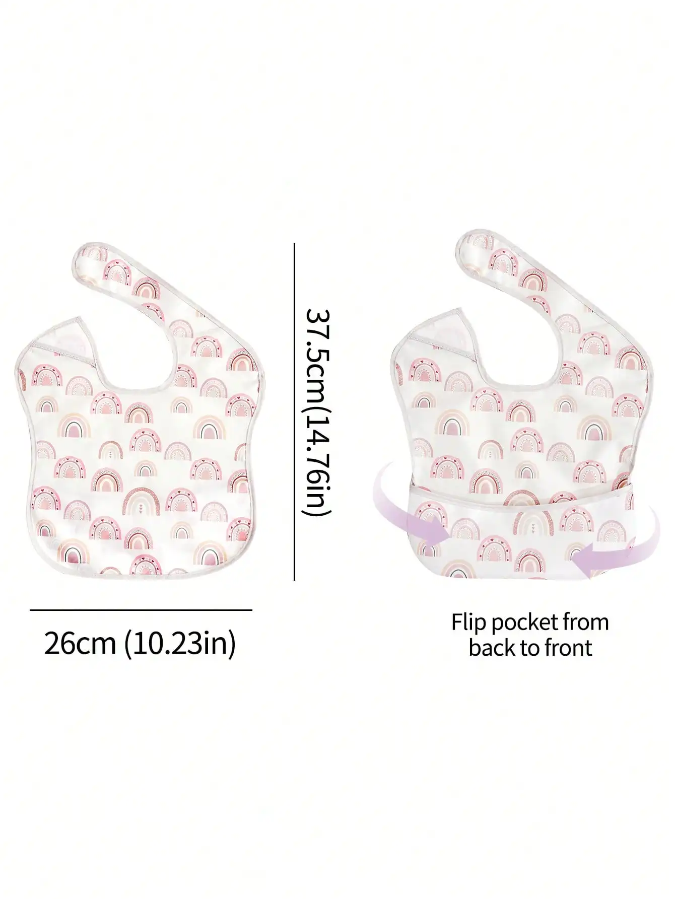 Baberos reversibles de algodón orgánico para bebé - imagen 2