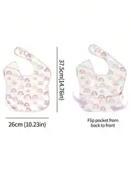Baberos reversibles con bolsillo para bebé 6-24 meses