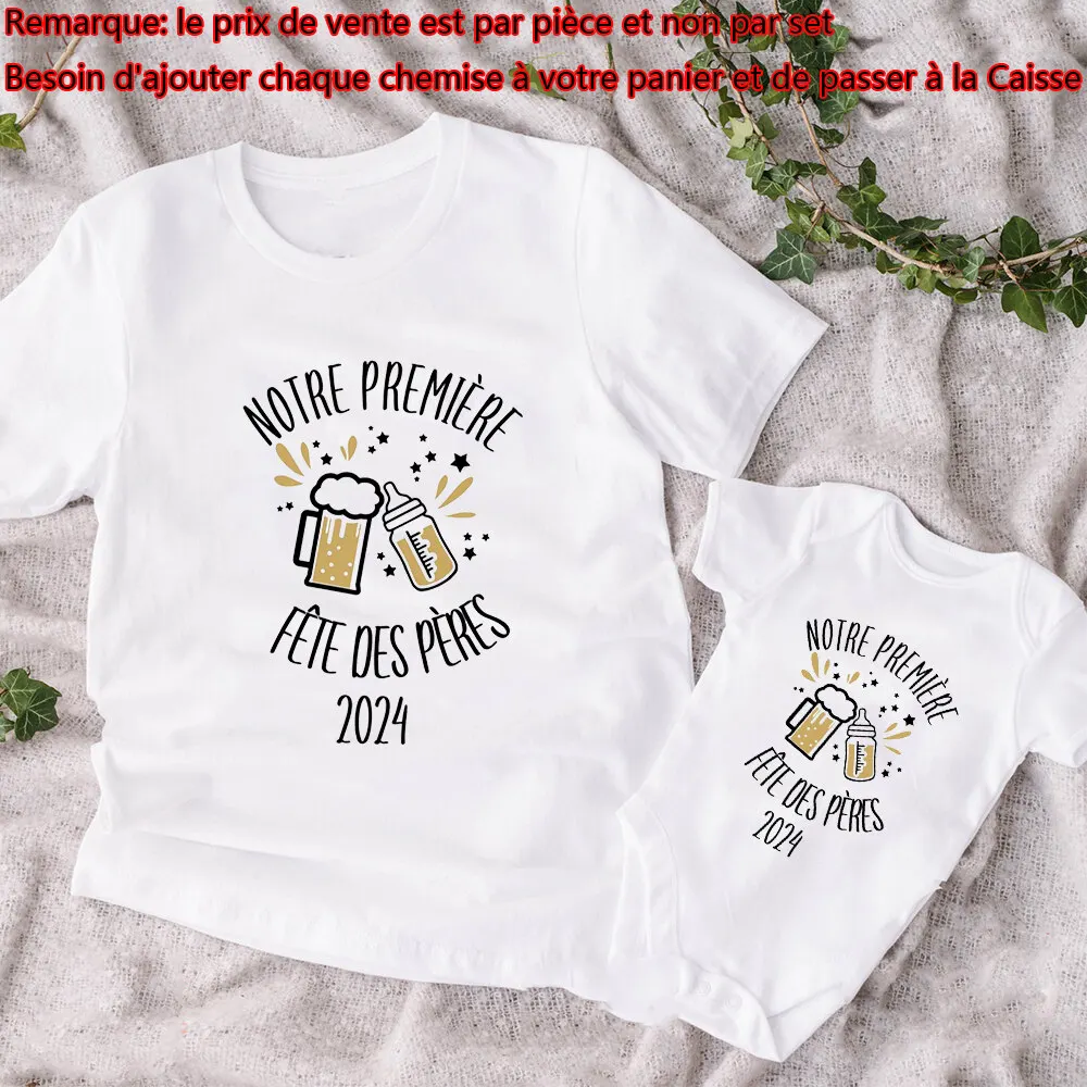Conjunto padre e hijo a juego para Día del papá con bebé incluido