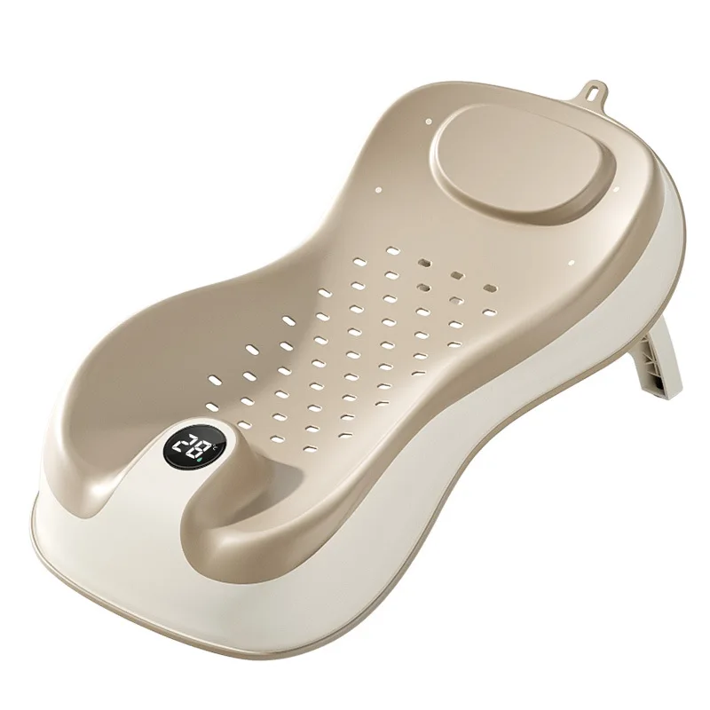 Rejilla de baño con detección de temperatura para bebés, diseño reclinable/dormir, Universal para bañeras, almohadilla antideslizante, adecuada para recién nacidos. - imagen 2