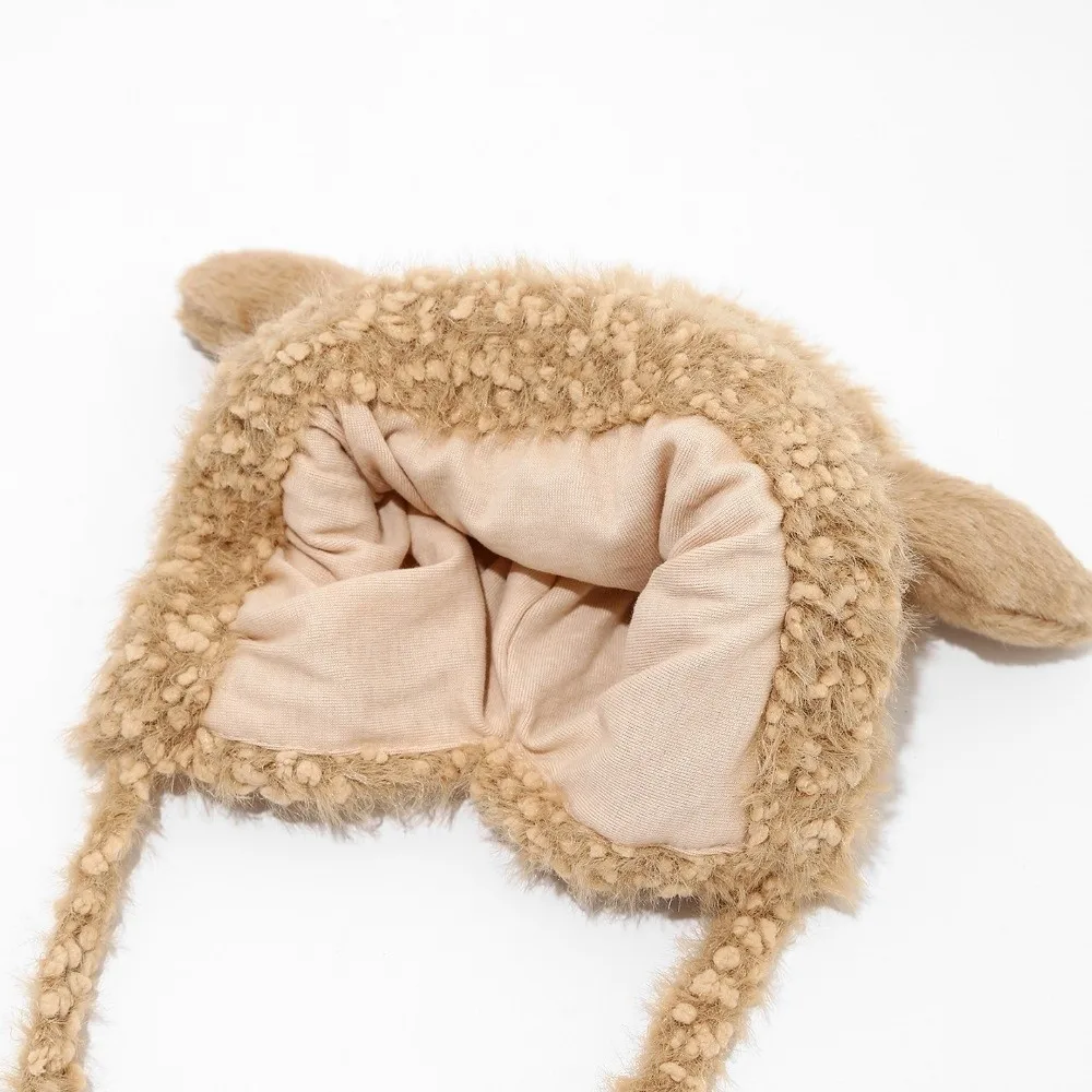 Gorro pasamontañas de dibujos animados a la moda, jersey a prueba de viento y frío, gorros gruesos y cálidos con protección para los oídos para niños