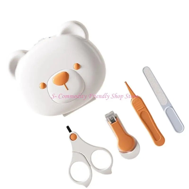 85AE Juego cuidado uñas para recién nacidos, cortauñas seguridad, uñas, cuidado esencial - imagen 3