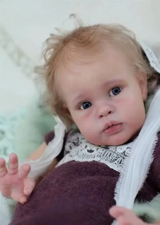 Piezas de muñeca sin terminar con pelo enraizado a mano NPK 24 pulgadas Ellie Kit de muñeca realista Reborn Kit de muñeca pintada - imagen 3