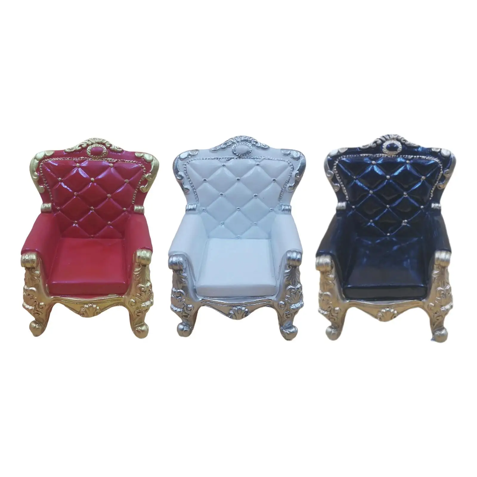 1/12 Miniature Sofa Resin Craft Realistic Pretend Play Toys Miniature Scene