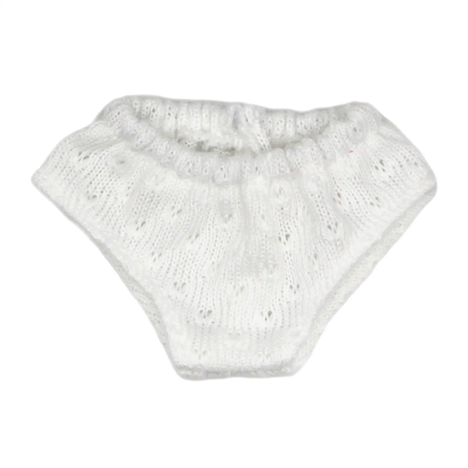 Doll Underwear Clothes Dress up White Handmade Miniature Underpants for 8 in Reborn Doll Baby Doll Newborn Dolls Accessories