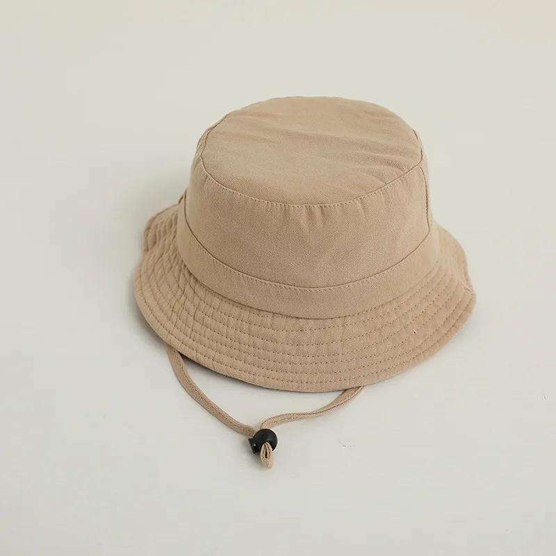 Simplicidad básica Color sólido sombrero con forma de cubo moda coreana Fishmen niños niño niña sombrero 2-6 años viaje al aire libre sombrilla gorra con viseras - imagen 5