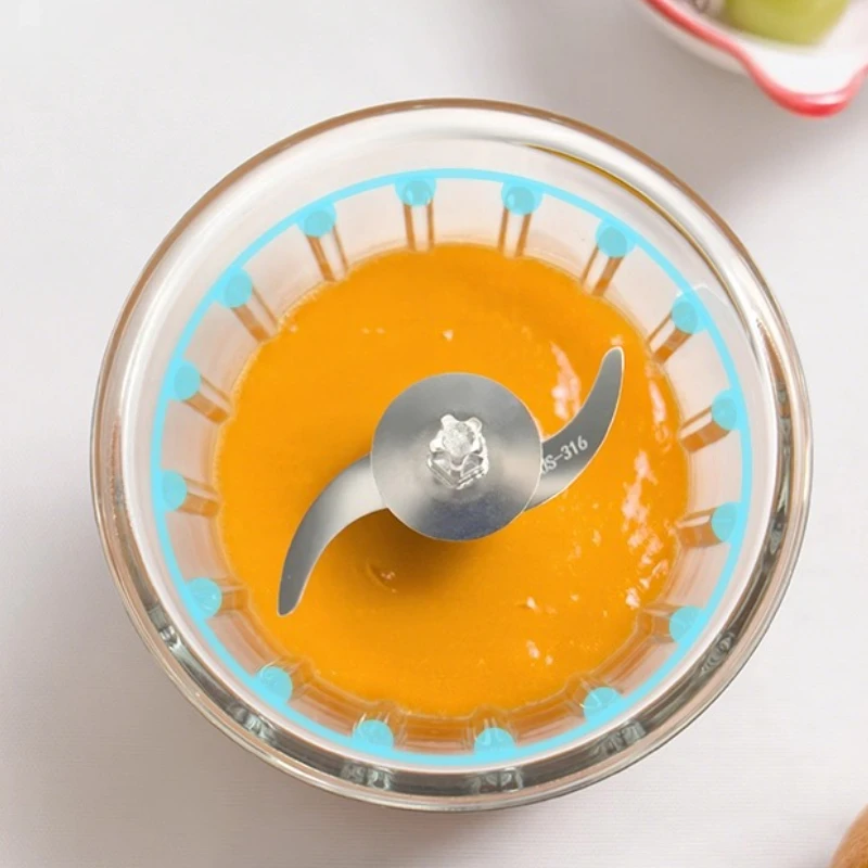 Mini máquina para hacer alimentos para bebés, licuadora trituradora multifuncional, cortador de 12 hojas de calidad alimentaria, capacidad compacta de 0,3 L, portátil de fácil limpieza - imagen 2