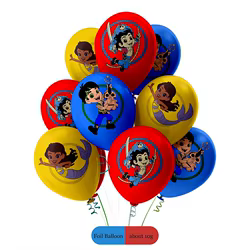 Globo de Santiago del mar, decoración de dibujos animados de MINISO, tema de látex, fiesta de cumpleaños, decoración de bautizo, 12 piezas